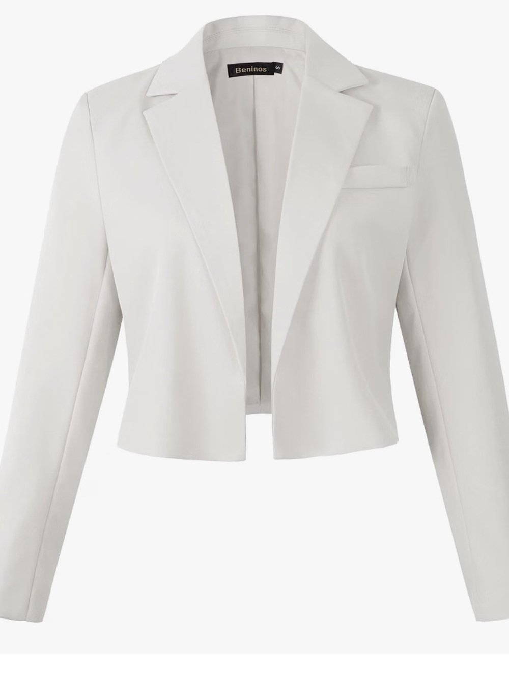 Beninos White Cropped Blazer Jacket NWT